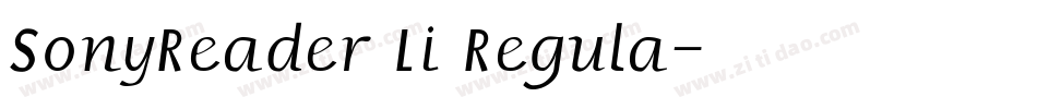 SonyReader Li Regula字体转换